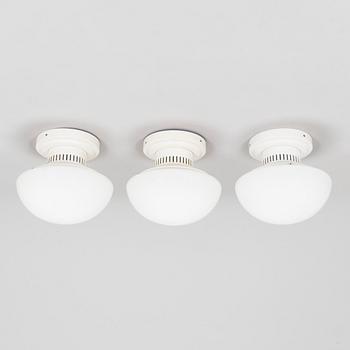 Klaus Michalik, three 1960s 'Bau' wall/ceiling lights, model 971-504/H, Stockmann Orno.