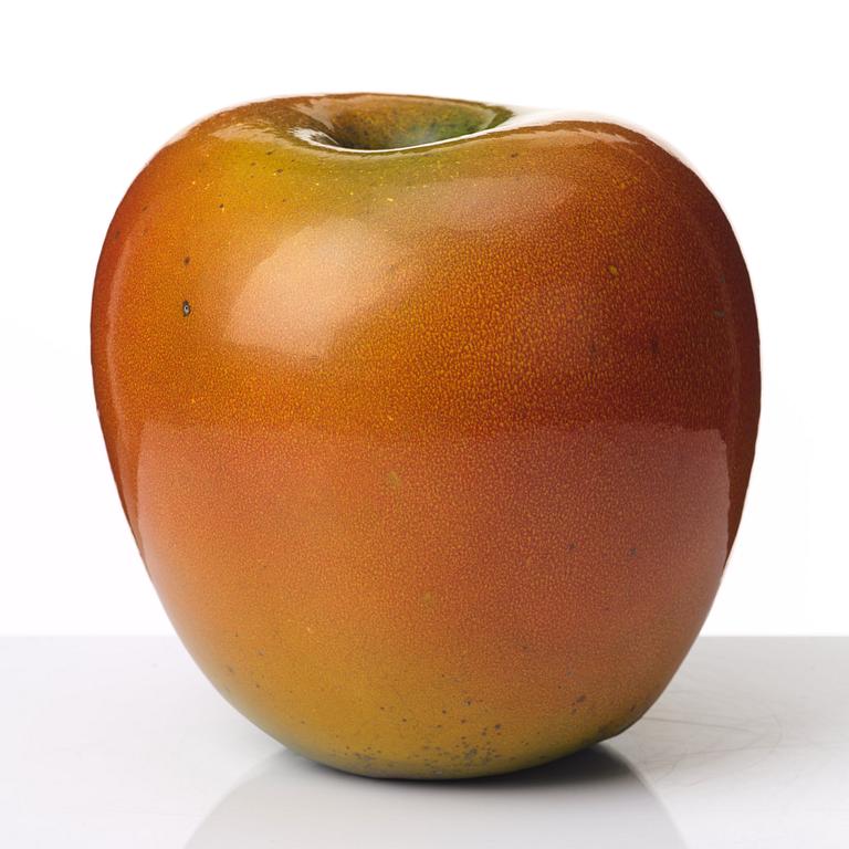 Hans Hedberg, a faience sculpture of an apple, Biot, France.