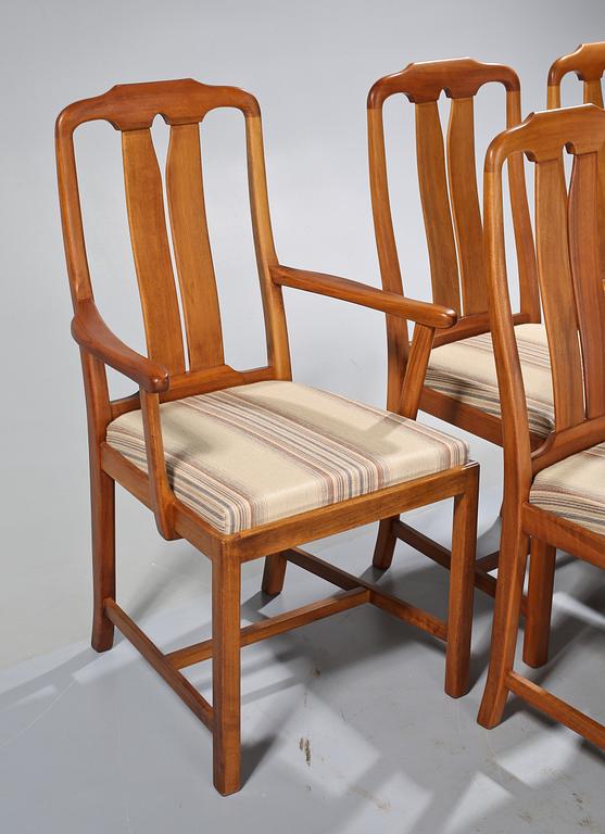 MATSALSGRUPP, 9 delar, "Ambassadör", Carl Malmsten, Åfors Möbelfabrik, 1900-talets andra hälft.