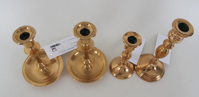 LJUSSTAKAR, 2+1+1 st, mässing.