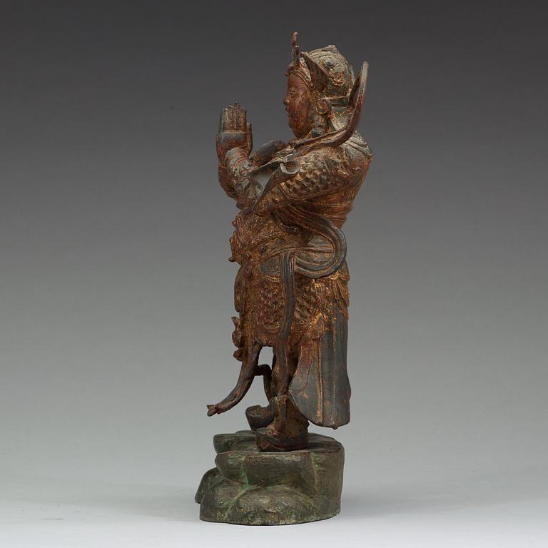 A standing figure of guardsman, Ming dynasty (1368-1644).