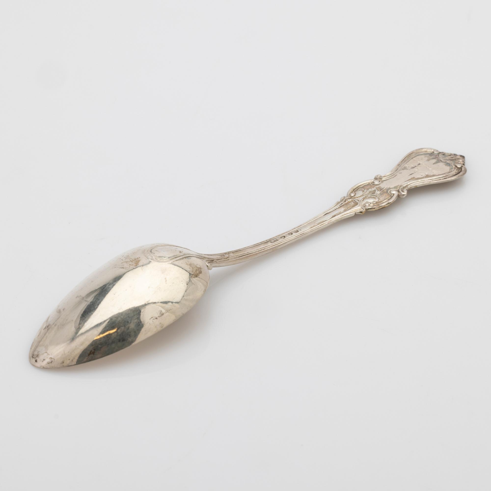 Tablespoons, 12, silver, “Olga”, Ludvig Axelson, Stockholm, 1900–1910.