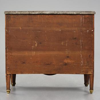 A Gustavian marquetry commode by G. Foltiern (mastewr in Stockholm 1771-1804).