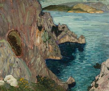 HELMER OSSLUND, olja på papp-pannå, signerad.