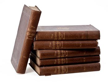 BOKVERK, vol I-VI, "The Botanic Garden" av B. Maund, London 1878.
