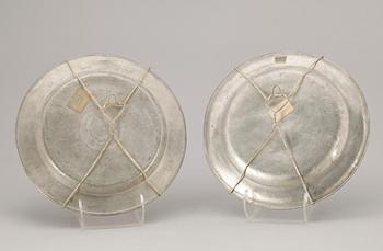 FAT, 2 st. Tenn. otydliga stämplar, 1788 resp 1820.