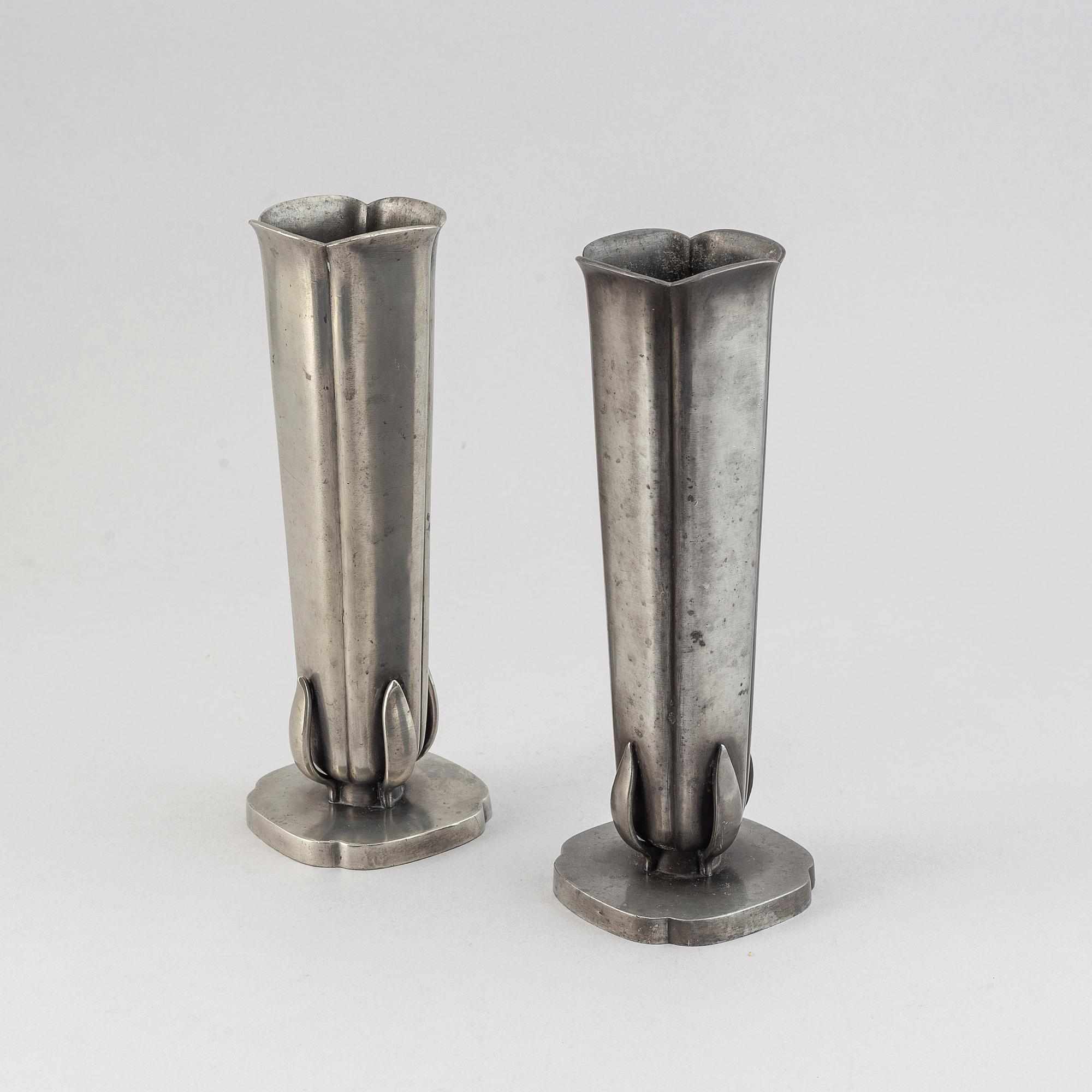 Vaser, ett par, tenn, GAB, Stockholm, 1939.