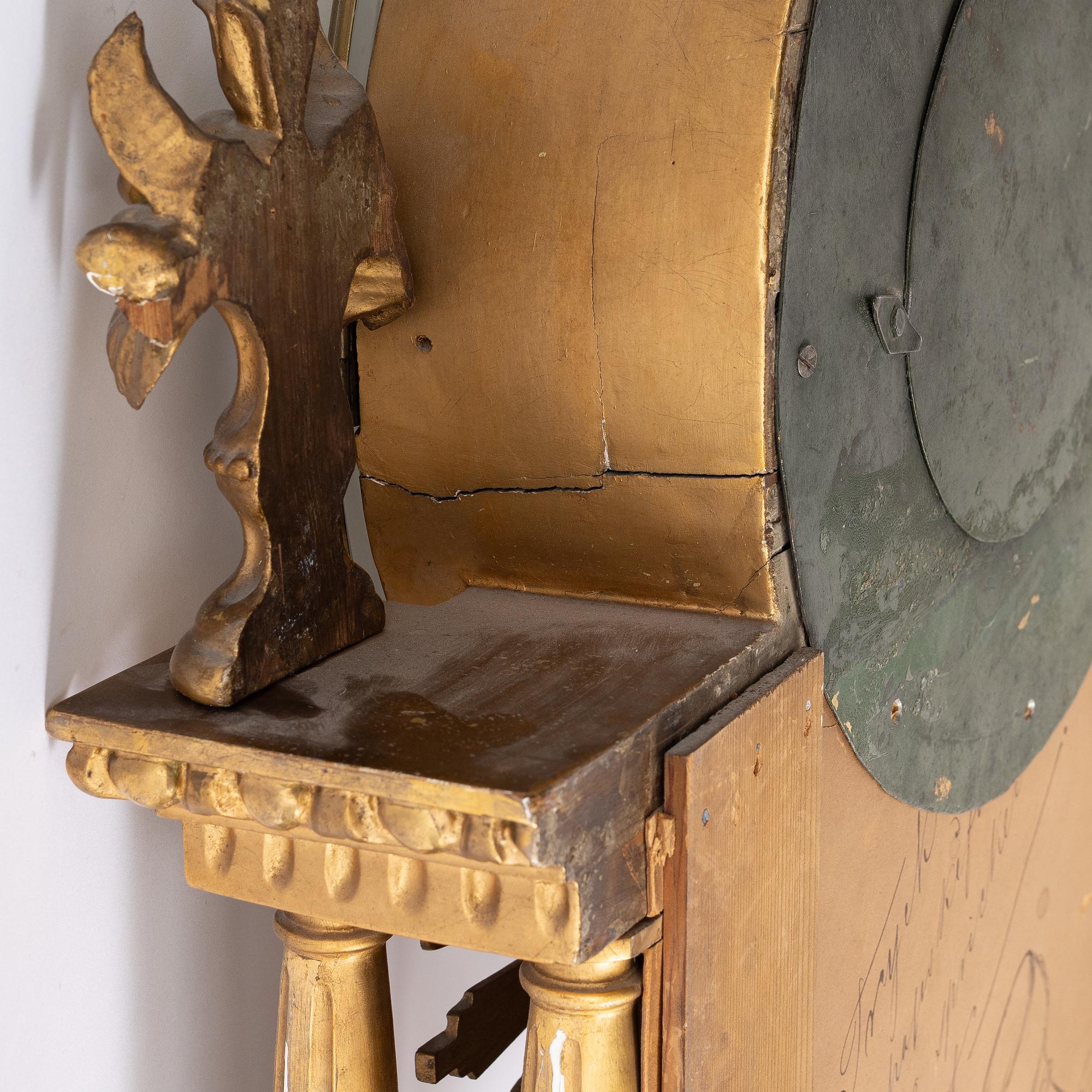 Wall clock, Carl Peter Zetterman Gefle. (1810-1894).