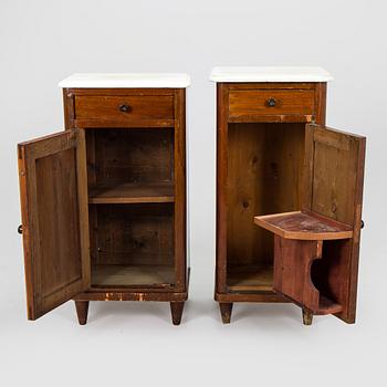 Two bedside tables, early 20th century.