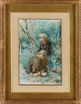 OKÄND KONSTNÄR, akvarell, otydligt signerad, England, 1800-tal.