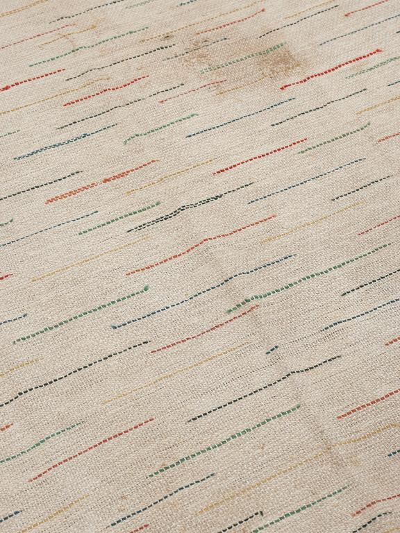 TEXTILE. Flat weave. 84 x 84 cm. Signed MMF.