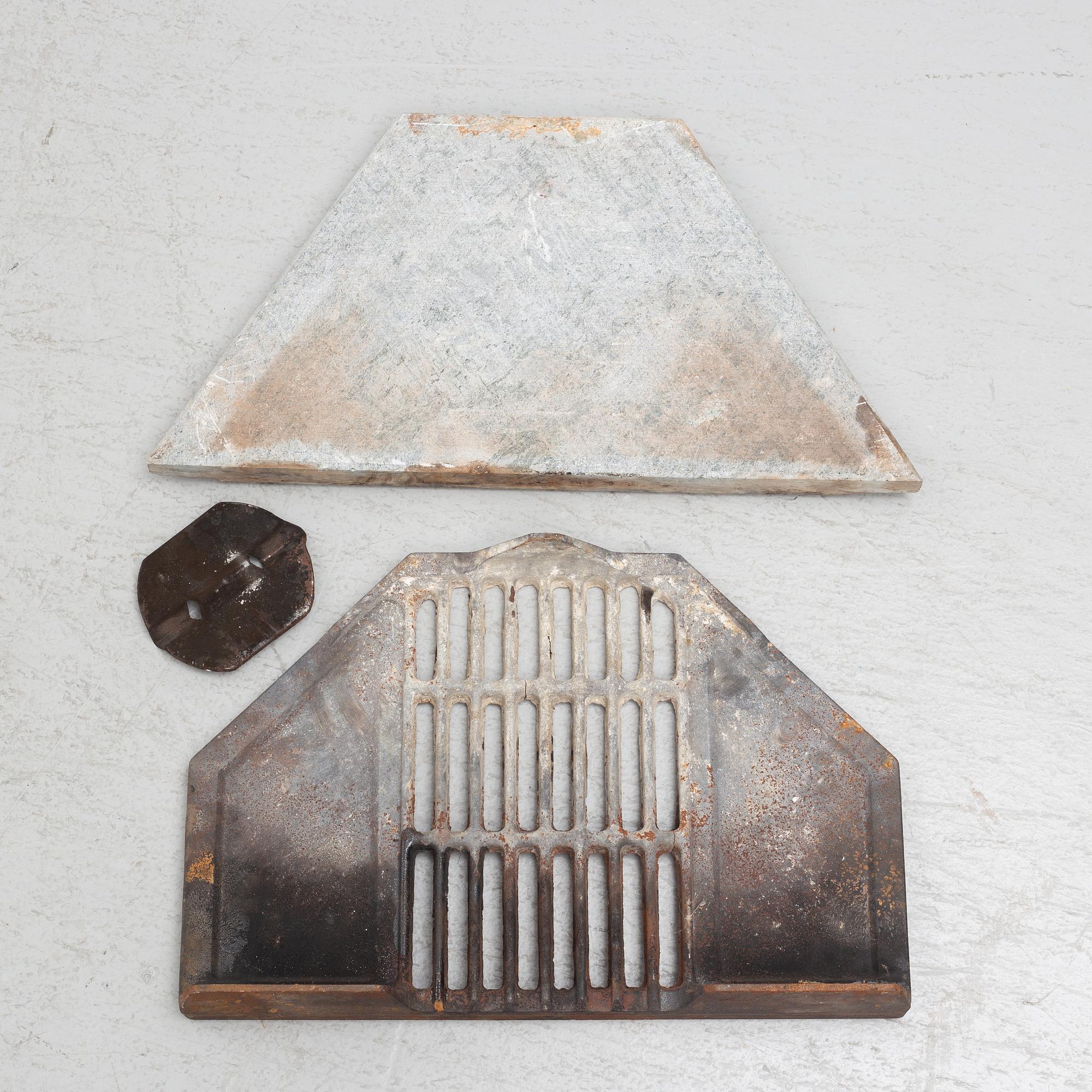 Sigurd Persson, braskamin, gjutjärn, Kockums Jernverk.