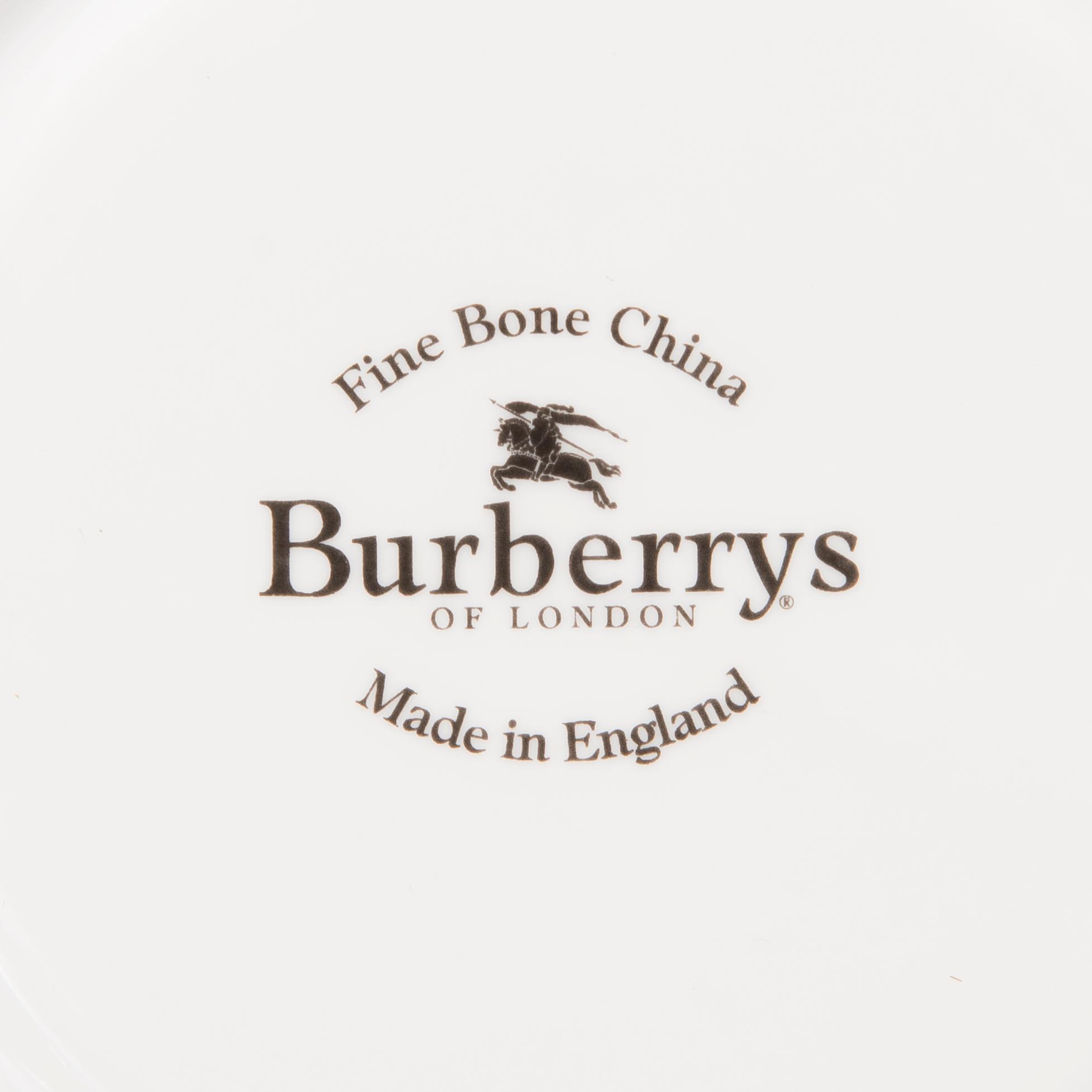 BURBERRY, KAHVIKUPPEJA, 8 kpl, posliinia, Englanti.