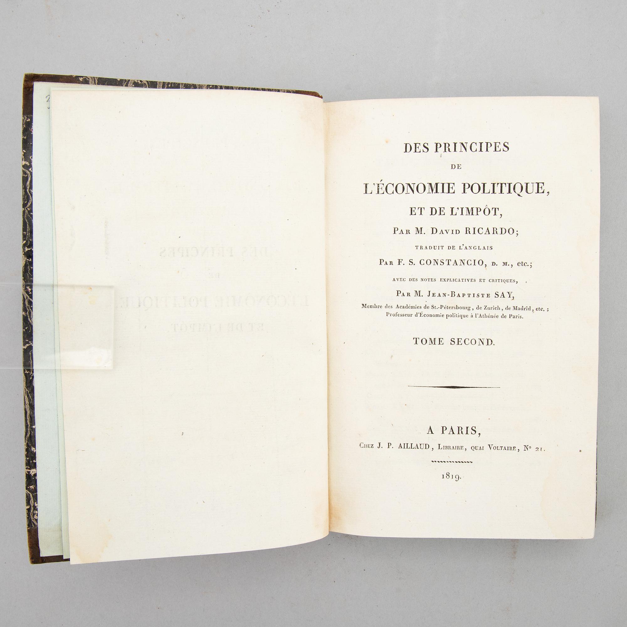 Ricardo (Printing and the Mind of Man, 277) (2 vol).