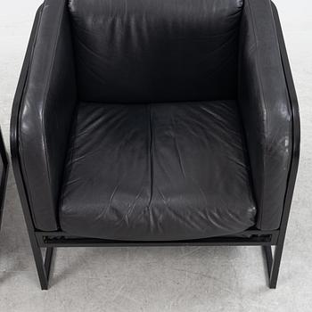 Jan Ekselius, fåtöljer, ett par, "MAX" ur Etcetera-serien, JOC, Vetlanda 1980-tal.