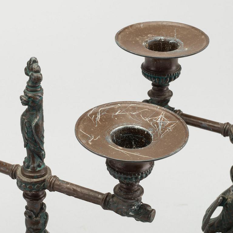 TWO CANDELABRUM, first half of the 20th century.