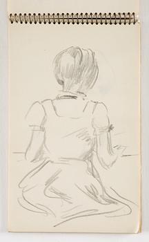 Lotte Laserstein, 10 små skissblock med teckningar.