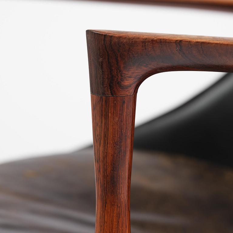 Ib Kofod-Larsen, a rosewood "Elizabeth" easy chair, cabinetmakers Christensen & Larsen, Denmark, 1950s-60s.