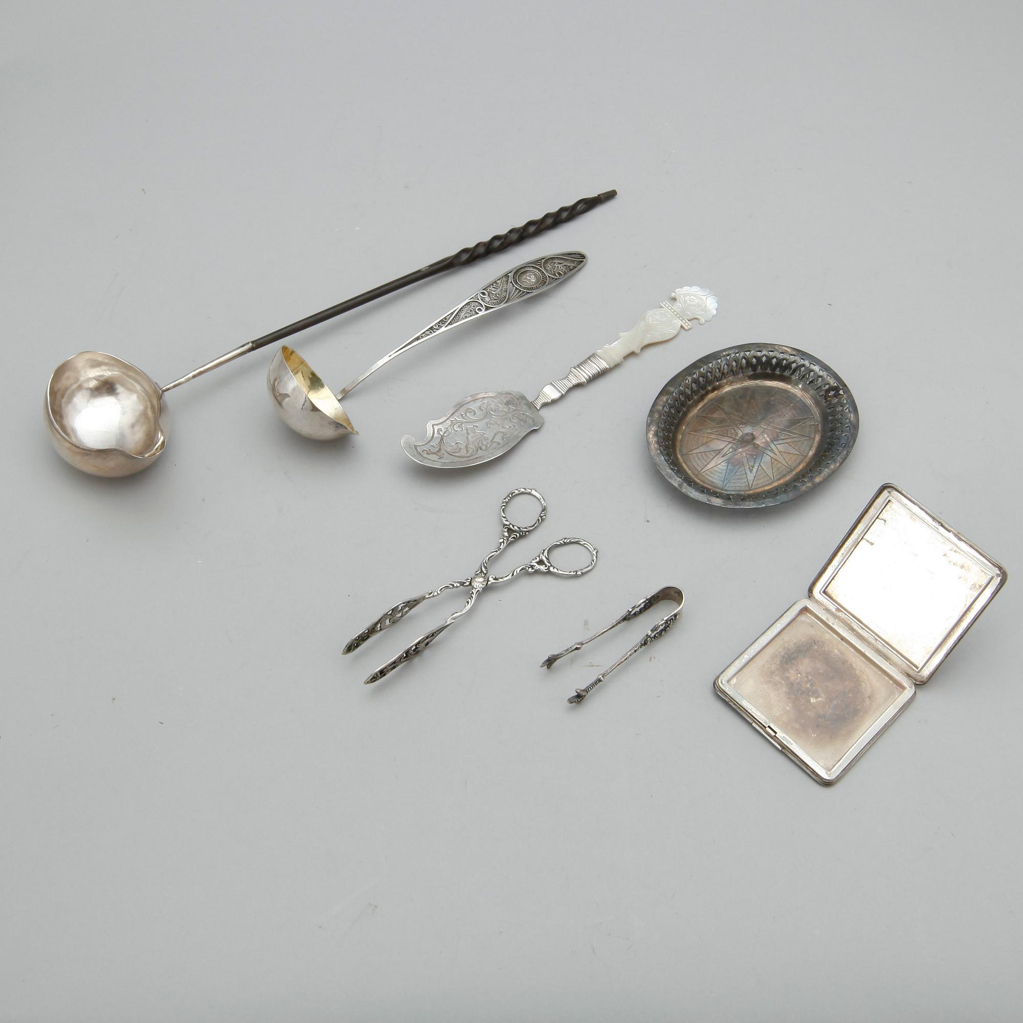 PARTI SILVER, 7 delar, total vikt ca 290 g.