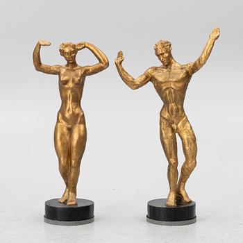 Decorative sculptures, a pair, 1920s/30s.