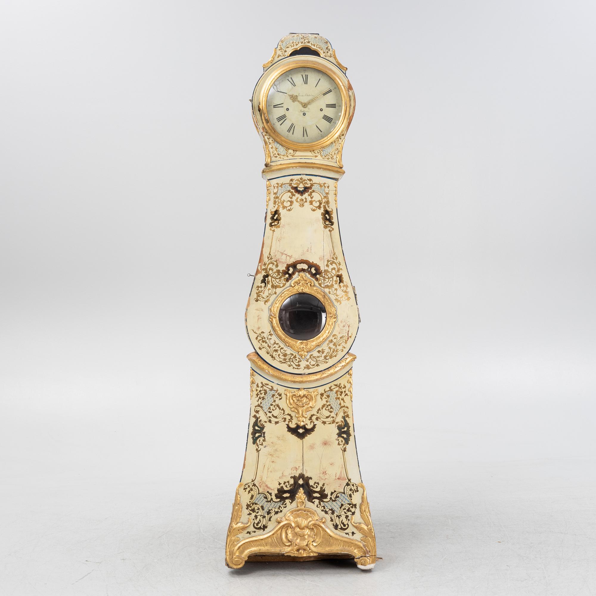 A Swedish Rococo long-case clock by Jonas Ekström (master 1766-1769), Stockholm.