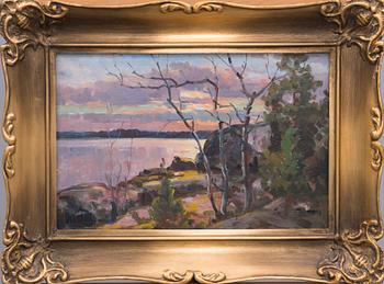 INA SJÖSTRÖM, olja på duk, signerad.