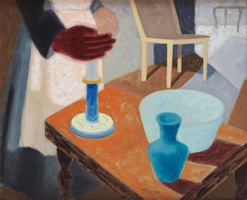 795. Stellan Mörner, "Interiör med figur".