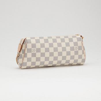 LOUIS VUITTON, a damier azur "Eva clutch" shoulder and evening bag with an extra leather strap.