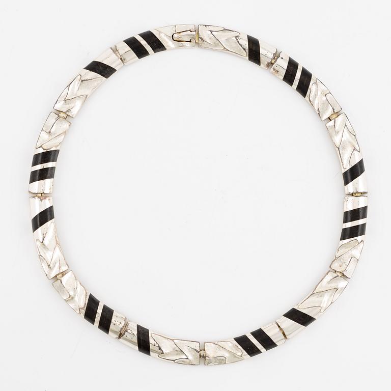 Lapponia, necklace silver and wood.