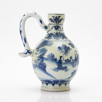 Kanna, porslin, Transition, Kina, 1600-talets mitt.