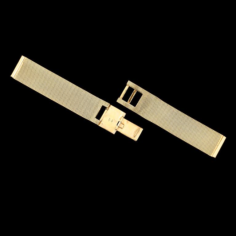 ARMBAND FÖR ARMBANDSUR, 18K guld. Total vikt ca 48 g.