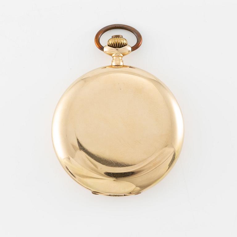 Pocket watch, hunter, 14K gold, 56 mm.
