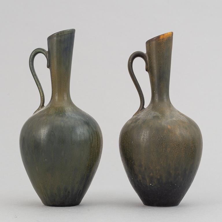 Gunnar Nylund, a set of six stoneware vases and a bowl for Rörstrand.