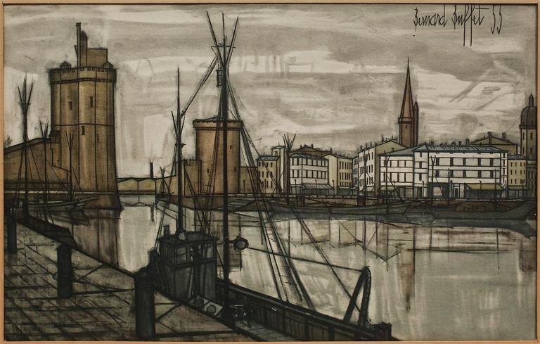 BERNARD BUFFET, färglitografi, sign i trycket.