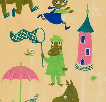 Tove Jansson, Sketch for a textile pattern.