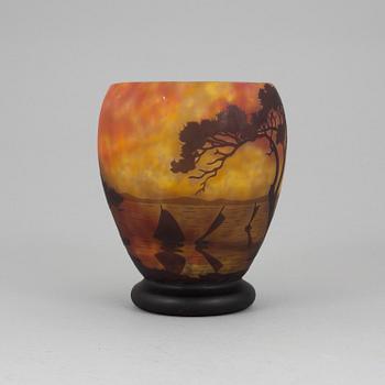 A Daum Nancy vase.