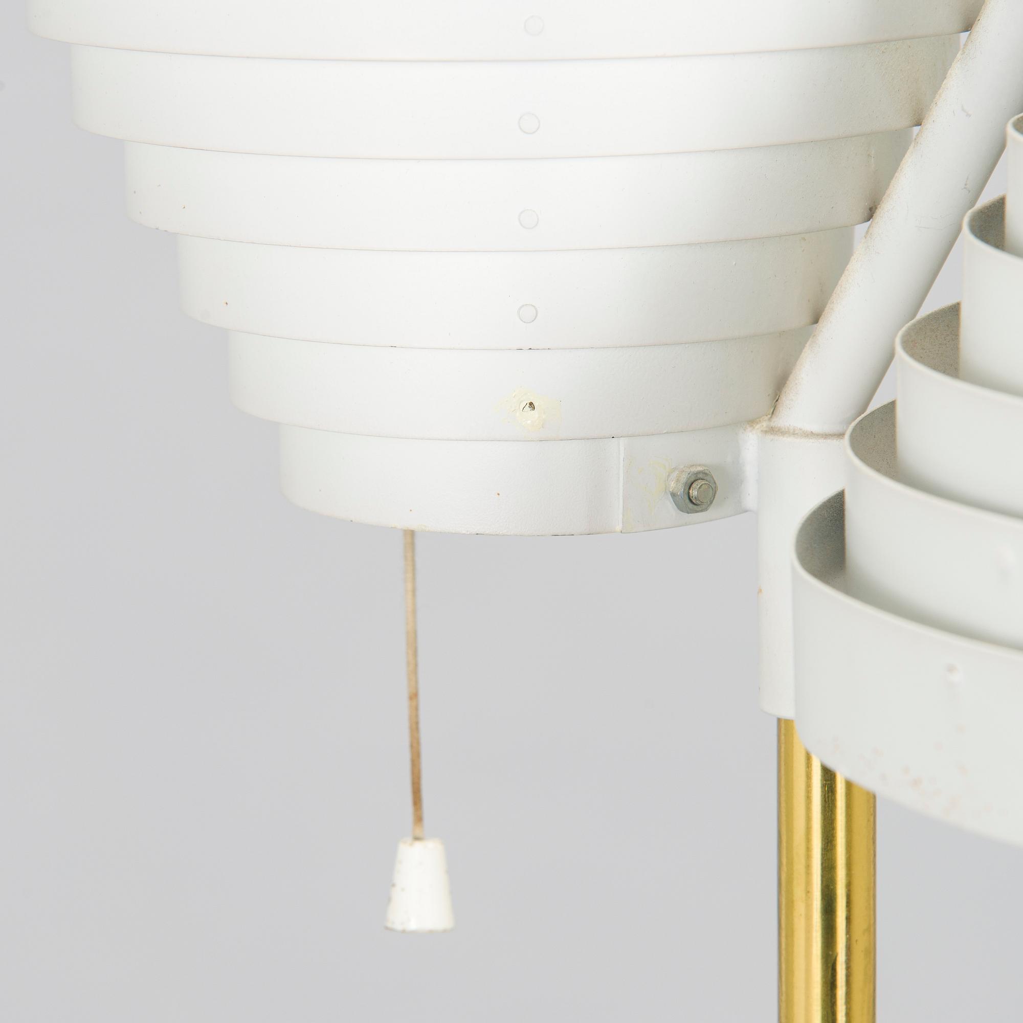 Alvar Aalto, a 1960s 'A810' floor light for Valaistustyö, Finland.