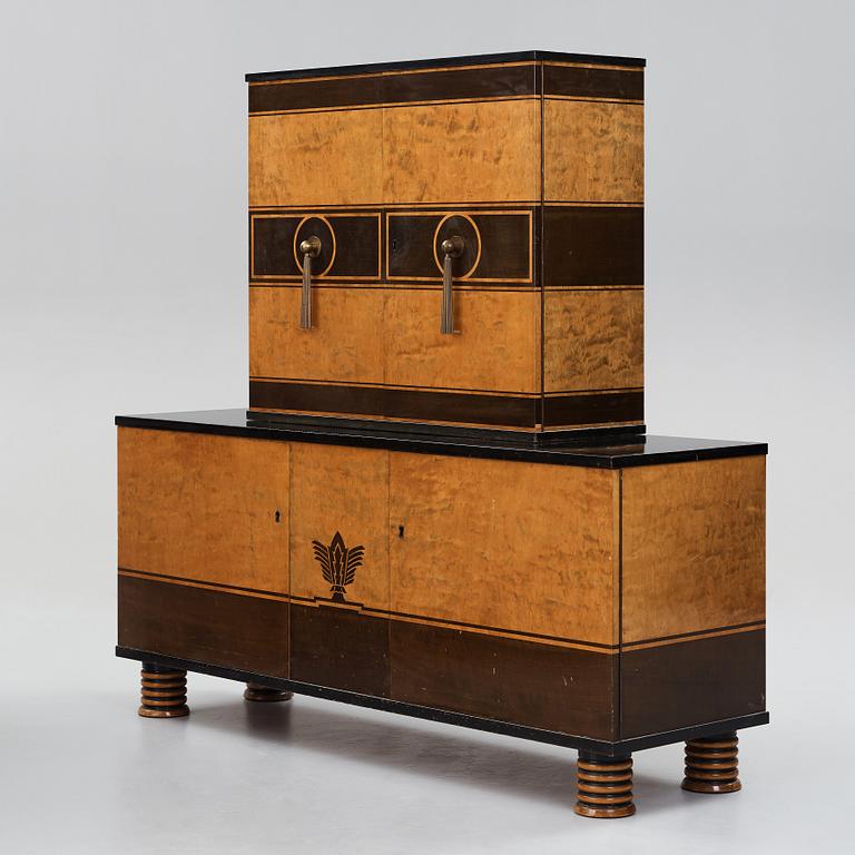 Otto Schulz, a stained birch cabinet, Boet, Gothenburg, Sweden 1930's.