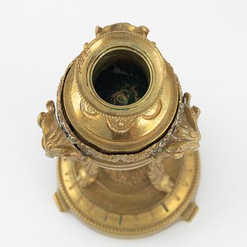 A pair of Napoleon III Louis XVI-style gilt-bronze cassolettes, later part of the 19th Century.