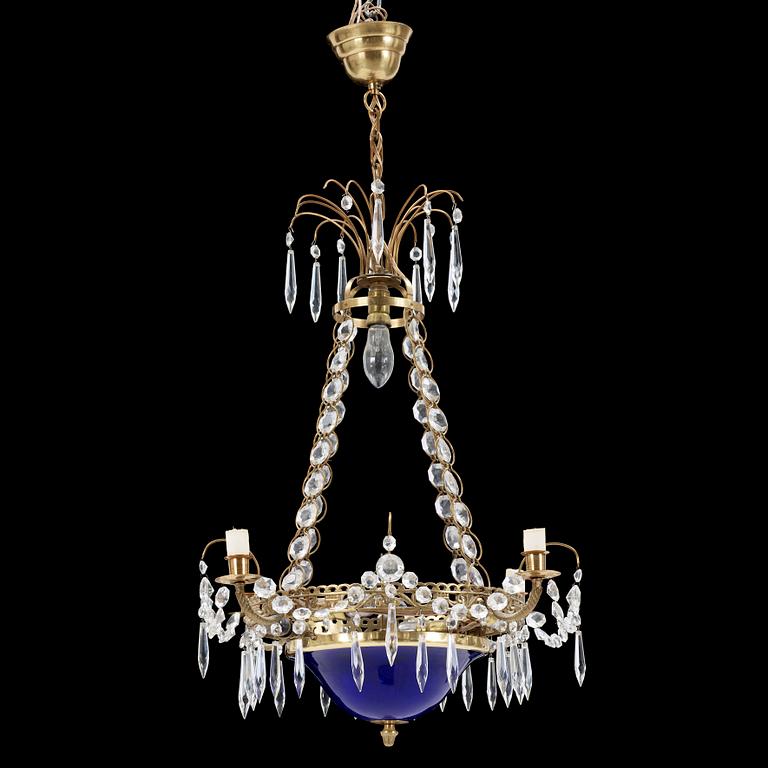 LJUSKRONA, senempirestil, 1900-talets andra hälft. Höjd ca62cm.