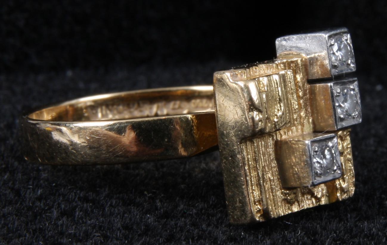 RING, 18K guld, diamanter. Lapponia, 1976.