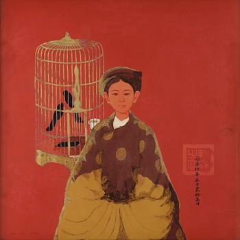 976. Bui Huu Hung, "Royal Lady with Bird Cage".