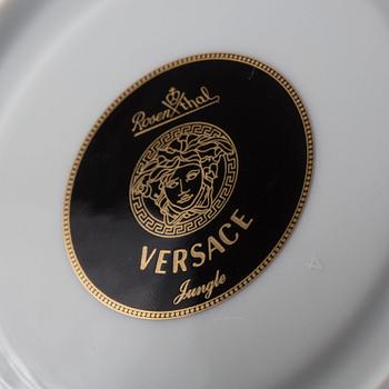 BULJONGKOPPAR, 11 st, "Jungle", Versace, Rosenthal, porslin, 1900-talets andra hälft.