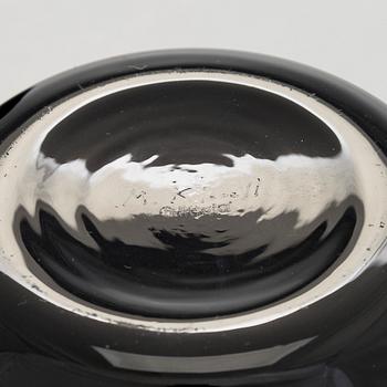 Matti Klenell, lasilintu, "Harakka Veli", signeerattu M. Klenell Iittala.