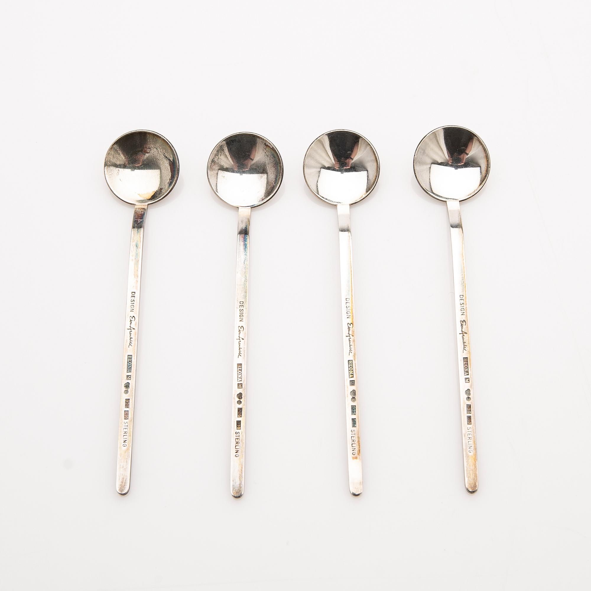 Elon Arenhill, Teaspoons, 4 pcs, sterling silver, Malmö, 1978-1979.