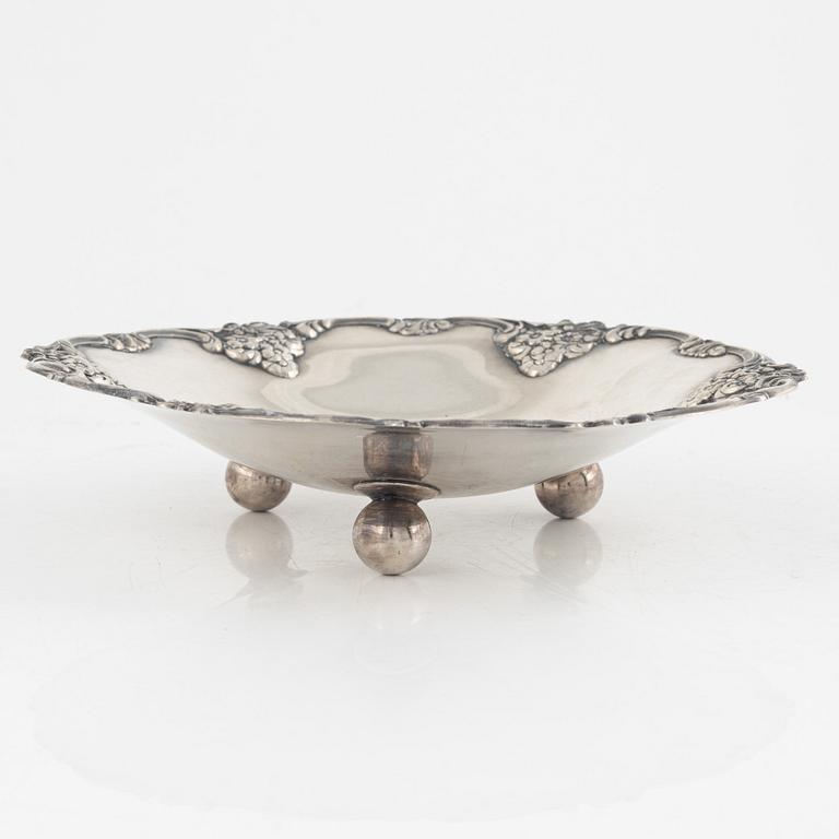 A silver Rococo style bowl,  Kultakeskus, Finland, 1948.