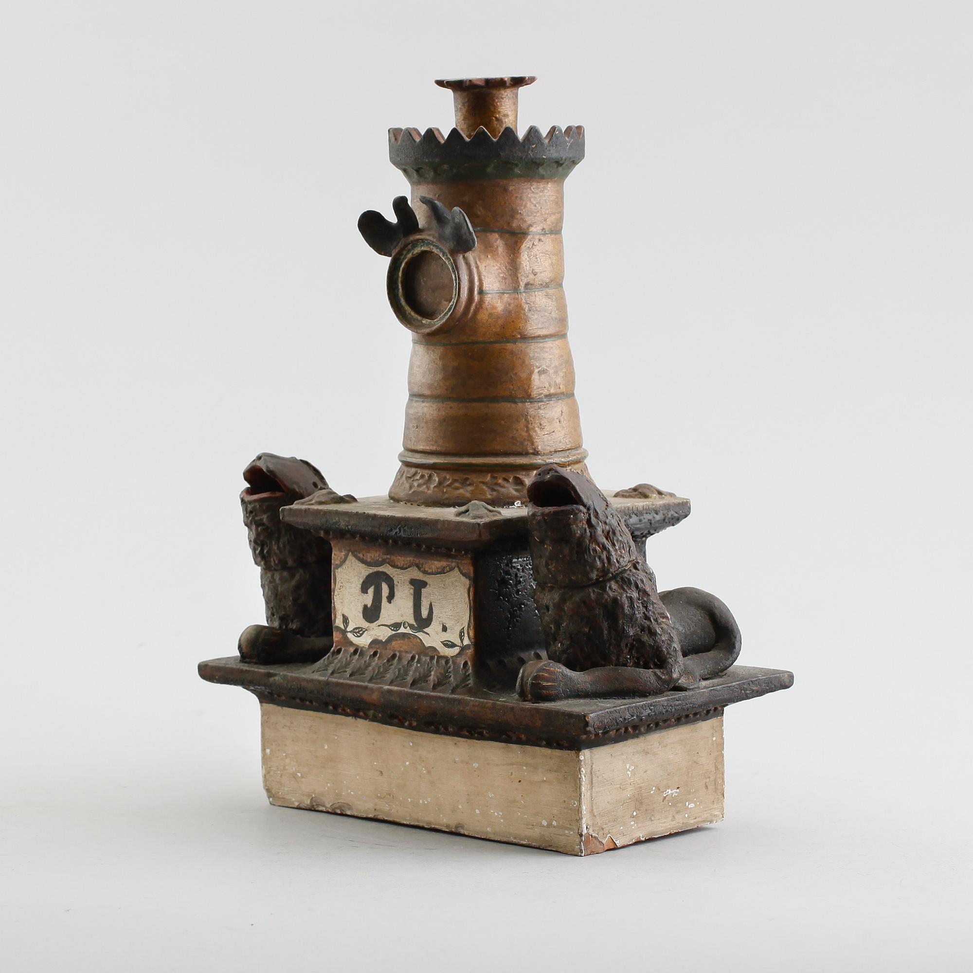 SKRIVSTÄLL, keramik, 1800-talets andra hälft.