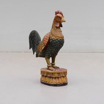 FIGUR, målat trä, sydostasien, 1900-talets första hälft.