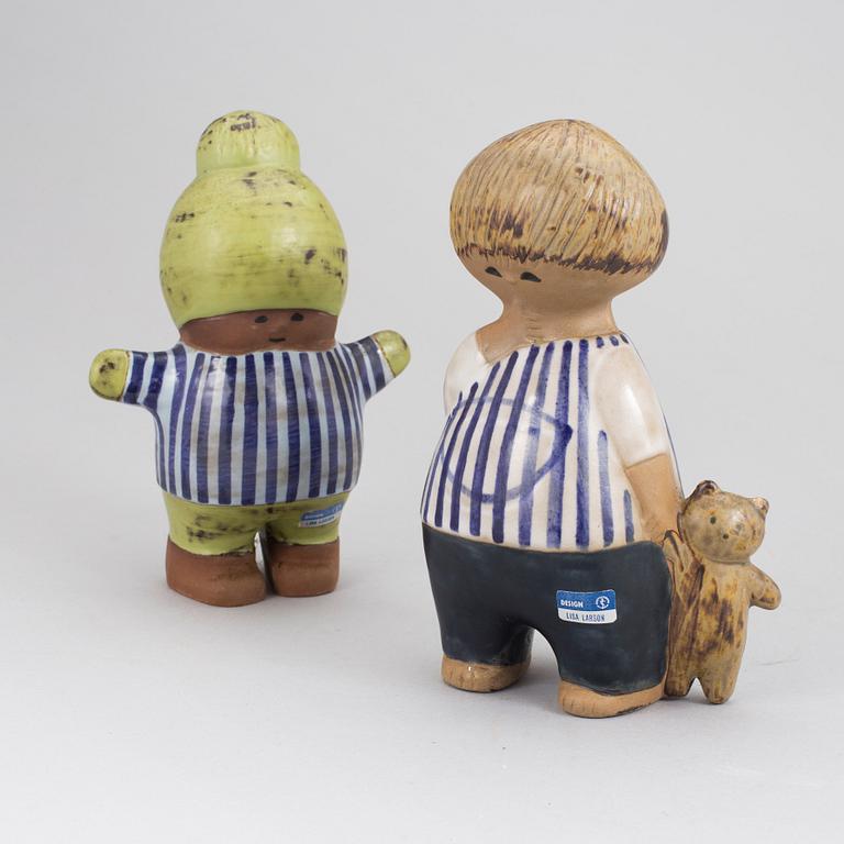 Lisa Larsson, 2 pieces, figurines, pottery, from the series "Larson kids.".