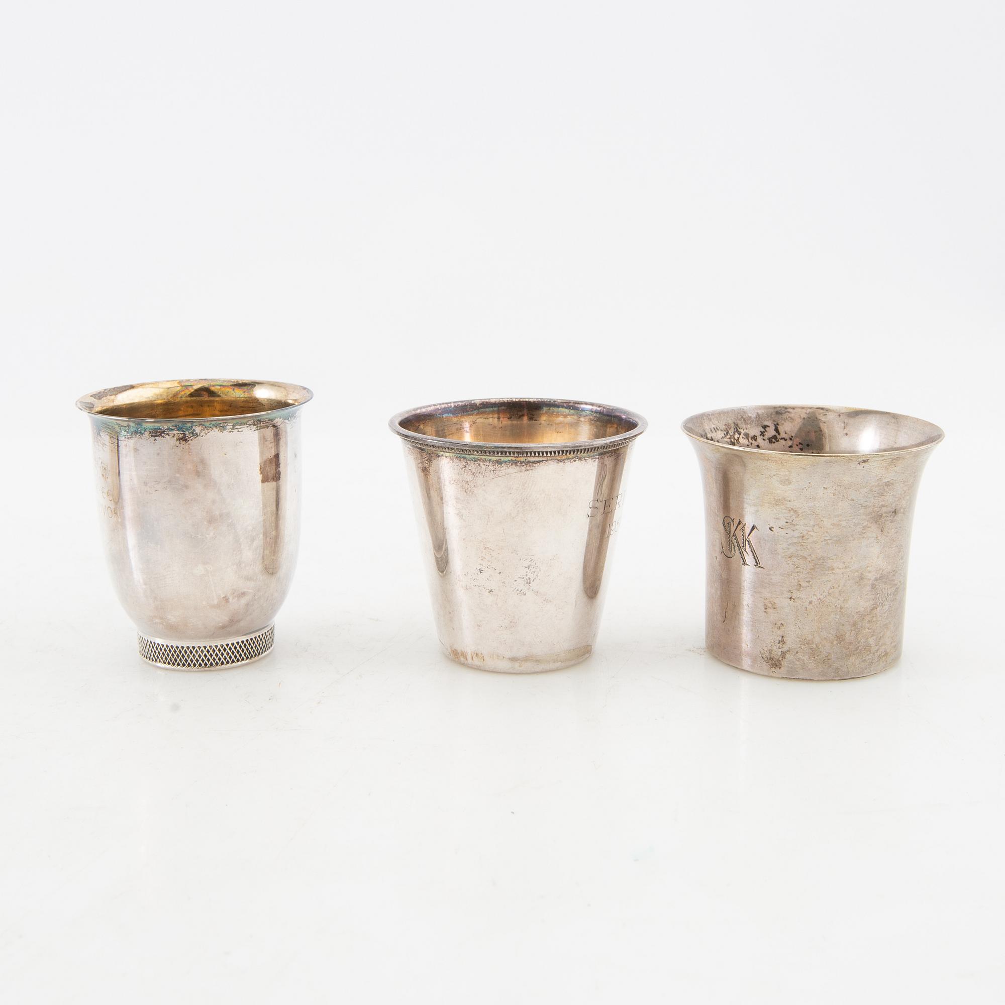 Cup (Bowls 12 pcs silver early 20th century.